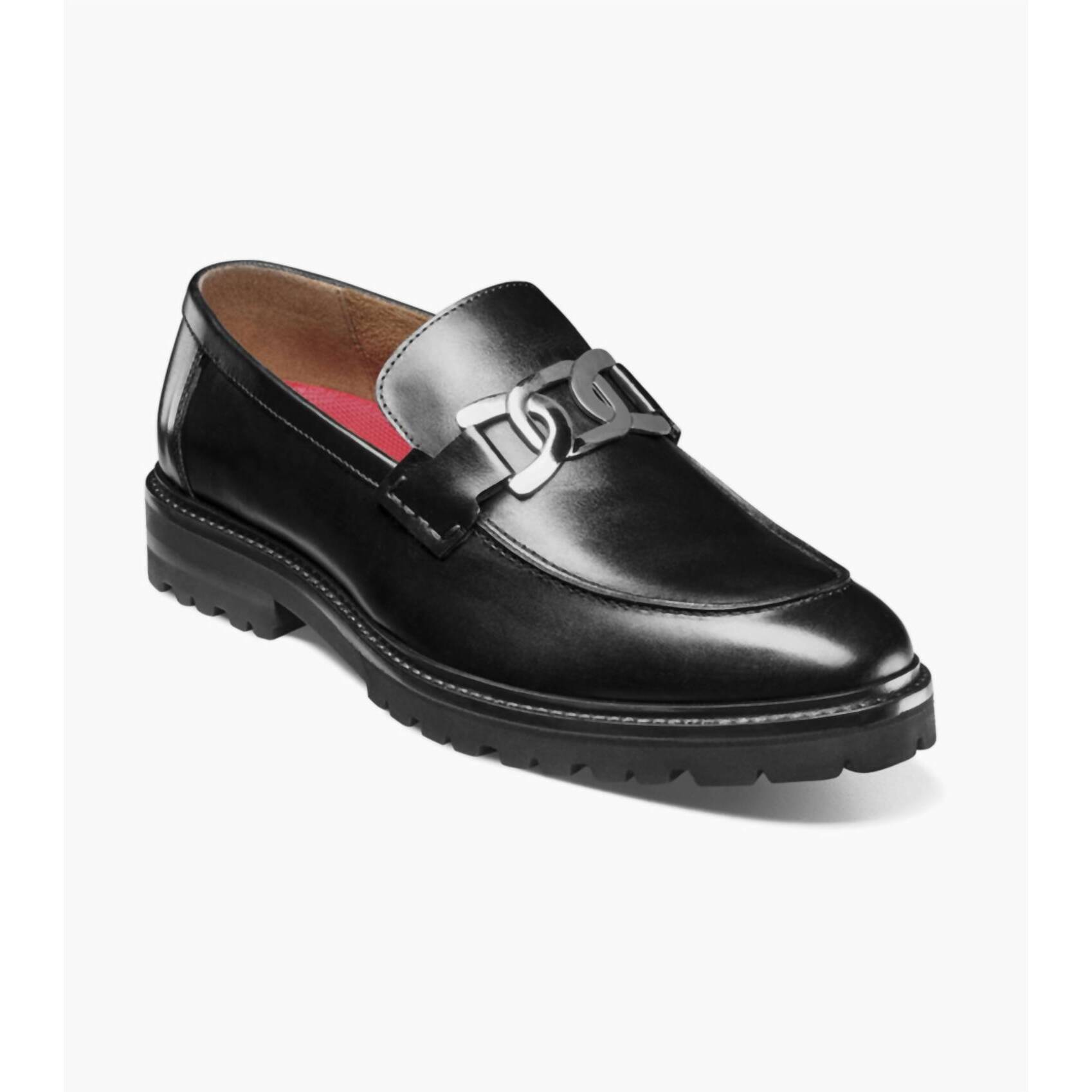 New Stacy Adams Men's Hale Moc Toe Bit Slip Ons In Black
